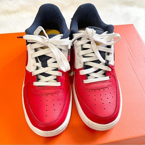 ✨ Nike Air Force 1s Rare Low “4th of July” Red White Blue 07 LV8 Size 4Y - Picture 4 of 12